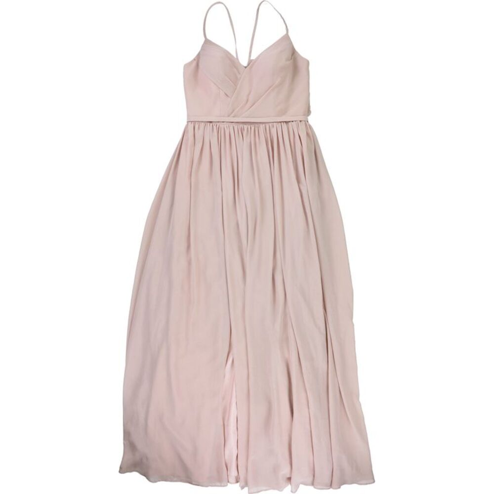 Nightway Womens Solid Gown Dress, Pink, 10, DM